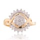 Designer Ring with Certified Diamonds in 18k Yellow Gold - LR0872P